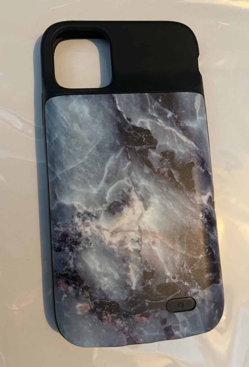 iPhone 11  case charger blue marble