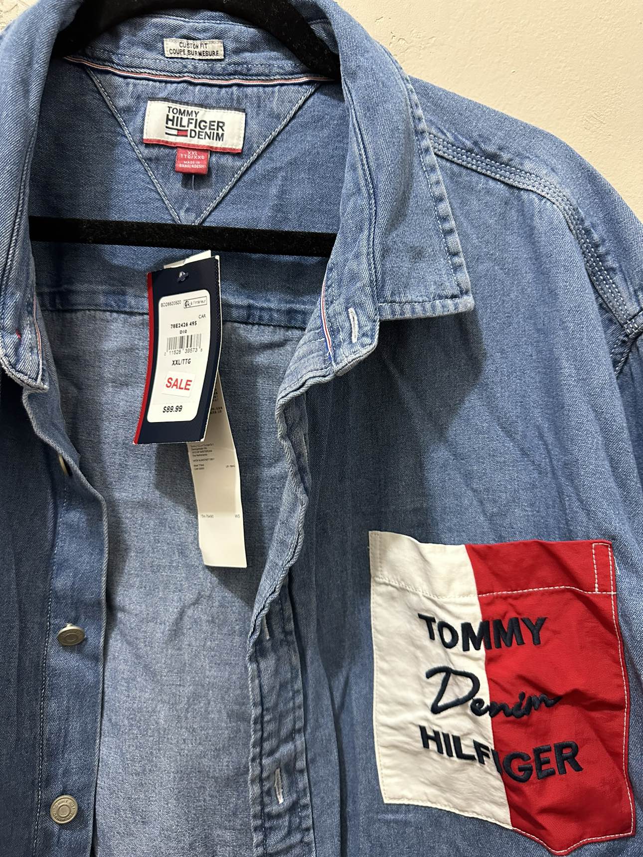 Tommy Custom Fit Denim Shirt, XXL Unisex - photo 2