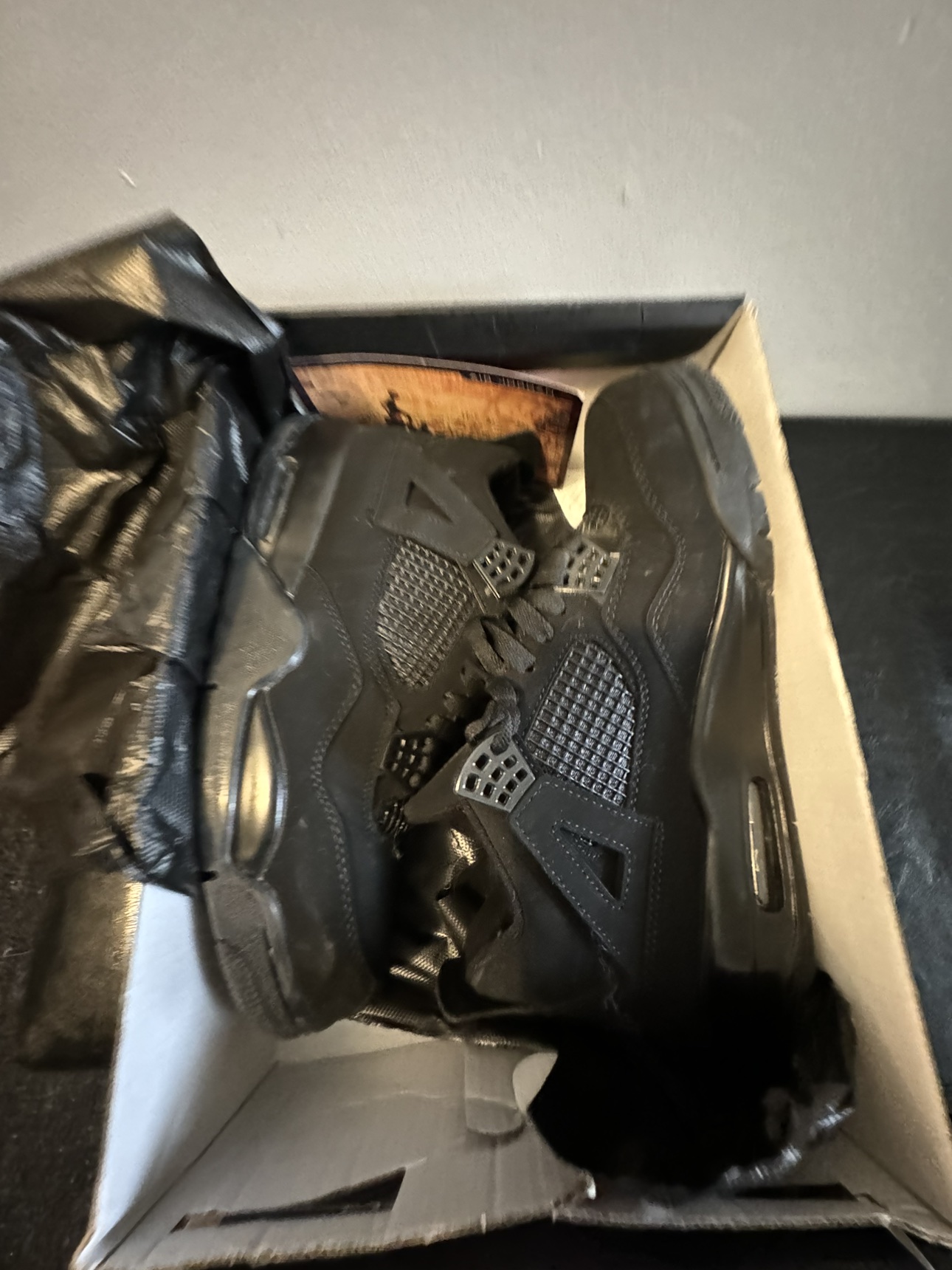 Men’s Air Jordan black cats worn - photo 5