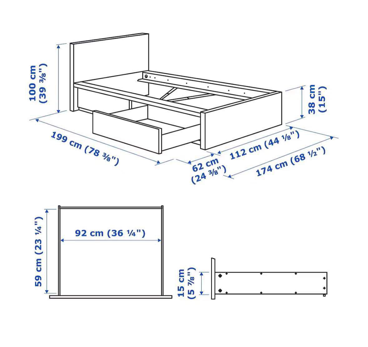 IKEA Twin Bed + Mattress - photo 4