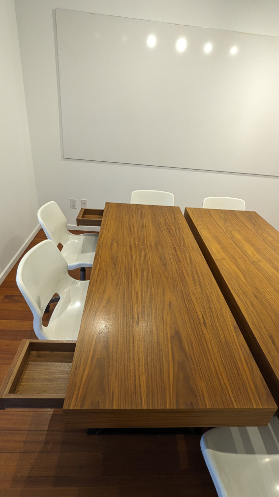 Brown sturdy desks ($100 for 2) thumbnail