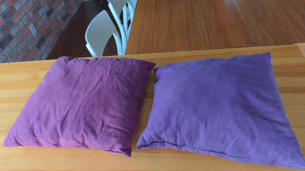 two purple cushions #freecycle