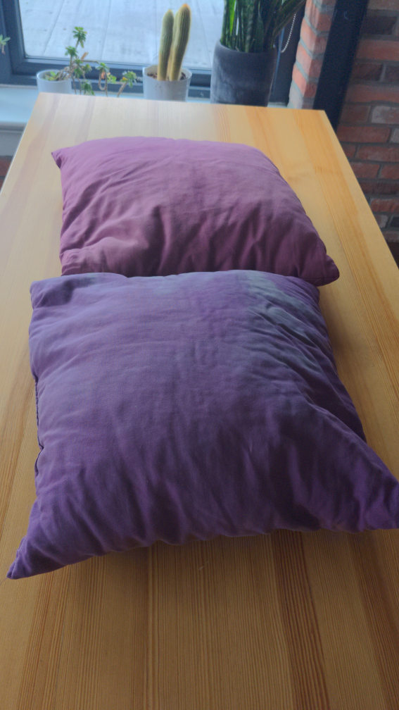 two purple cushions #freecycle - photo 2