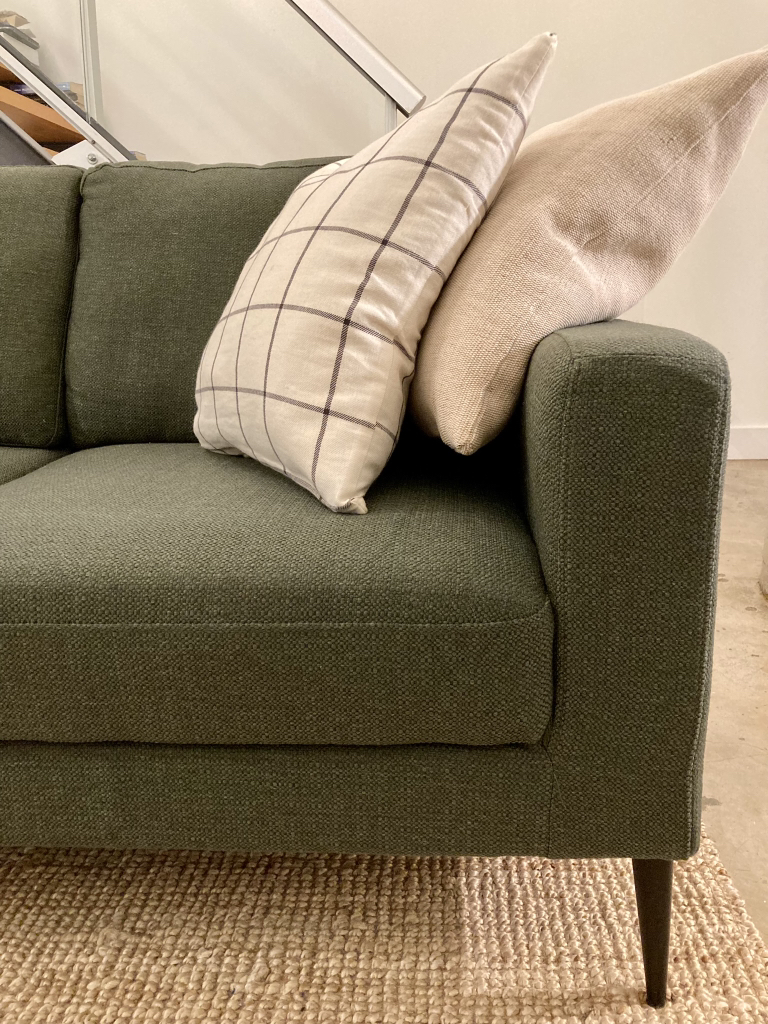 Structube three-seater sofa, forest green