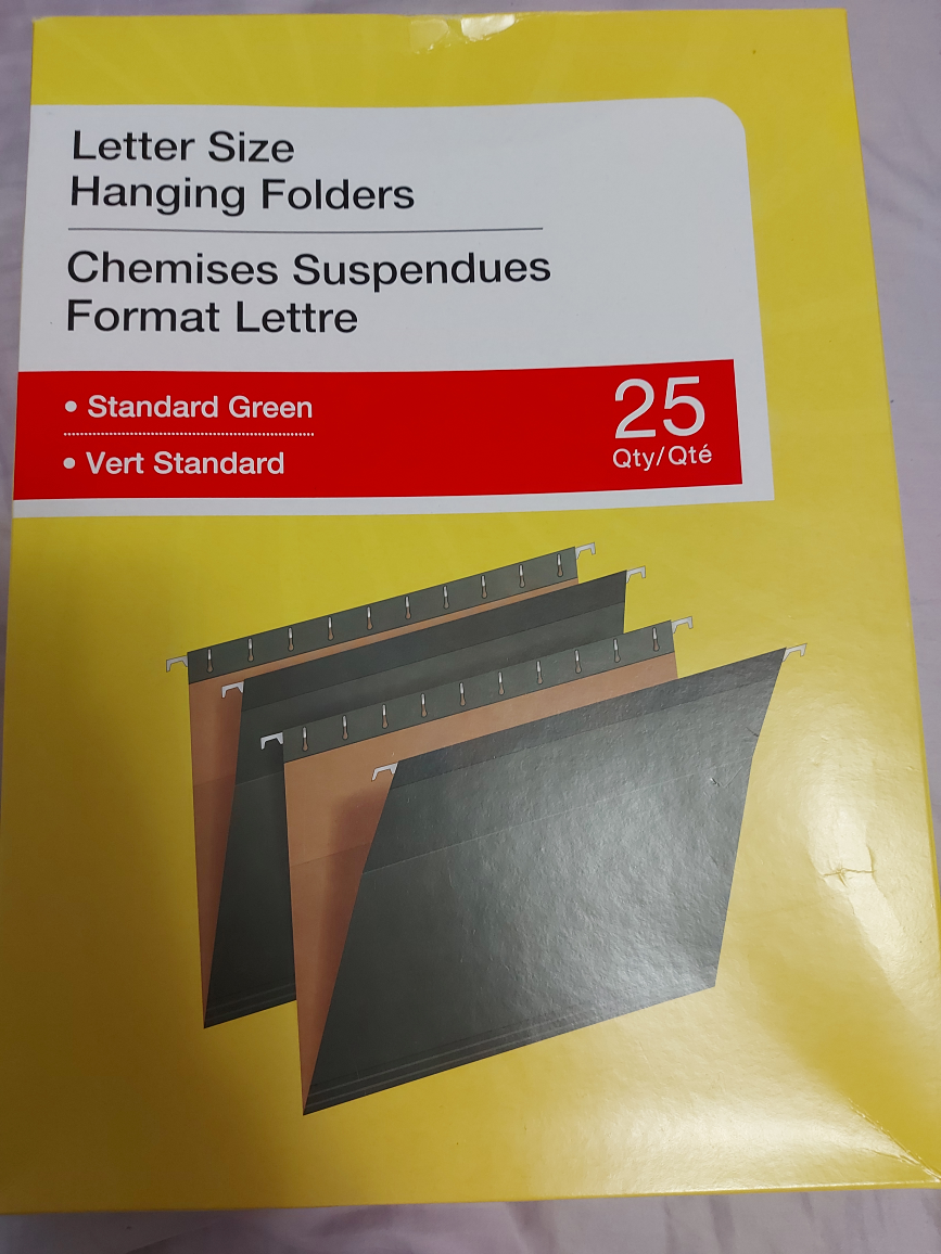 Letter Size Hanging Folders Box of 25 thumbnail