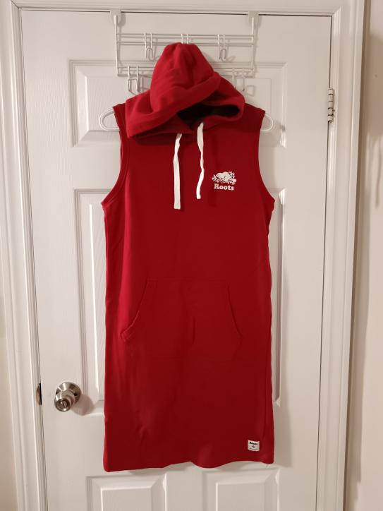 Roots Red Hoodie Dress Size S