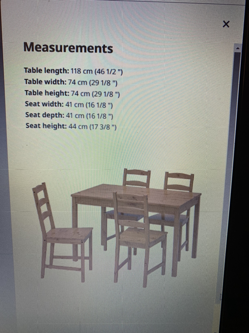 IKEA JOKKMOKK Table and 4 Chairs with chair pads - photo 4
