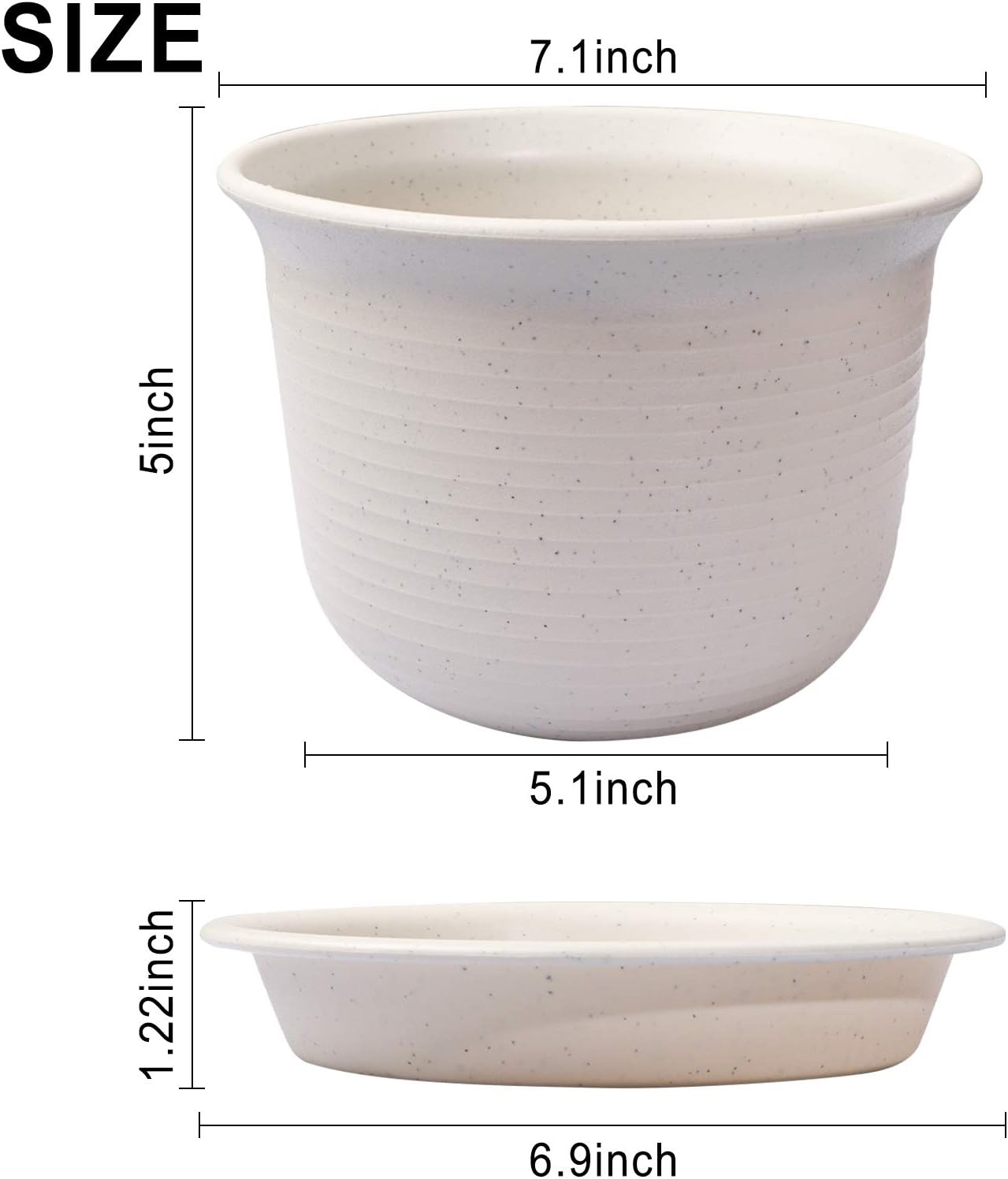 7.1 inch Flower Pot & Tray - Set of 10 - photo 4