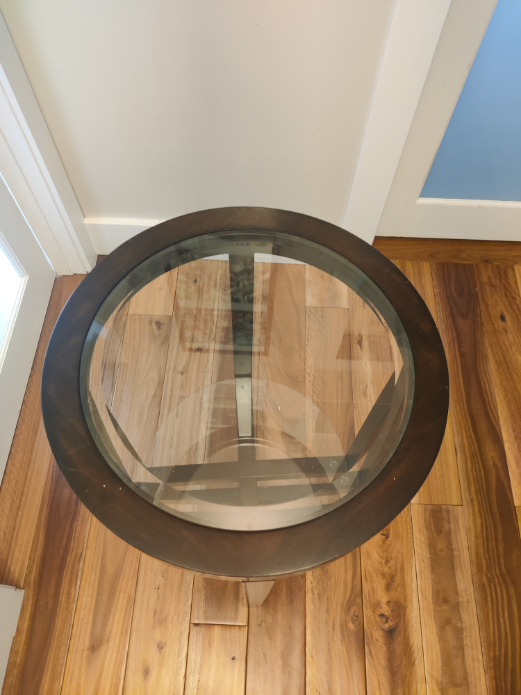 Round wood side table image indicator(5)