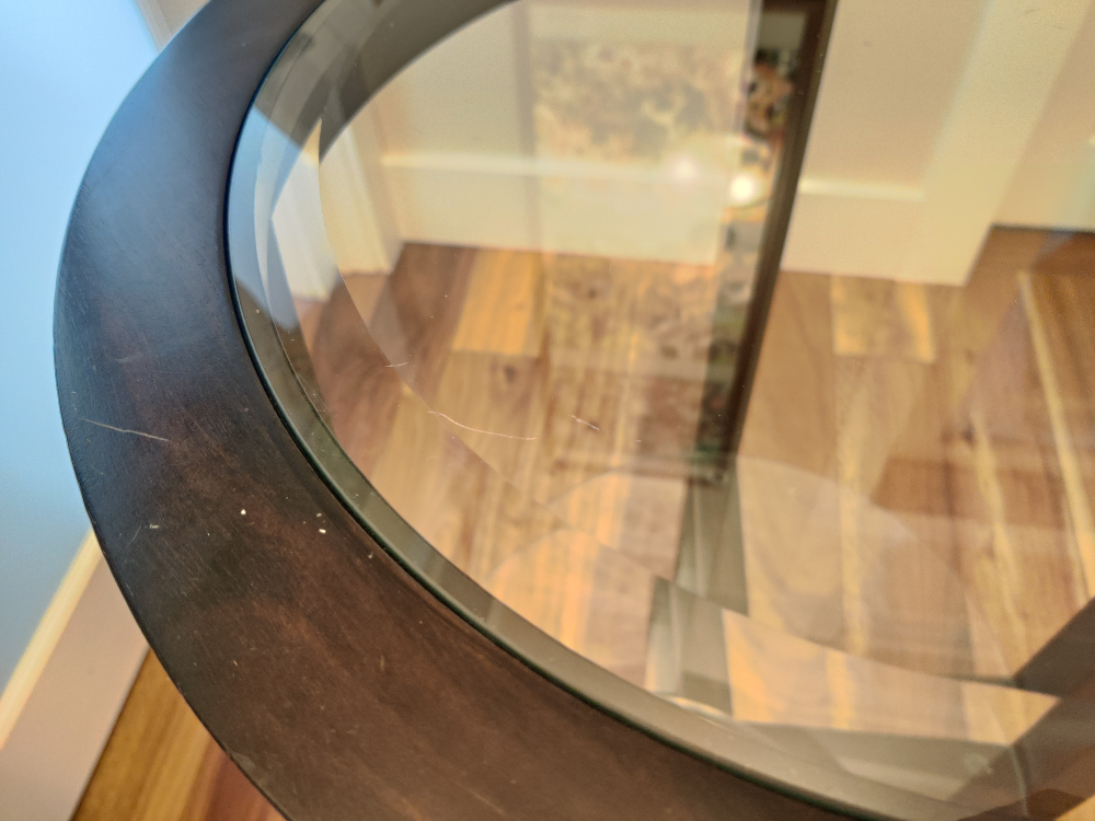 Round wood side table image indicator(6)