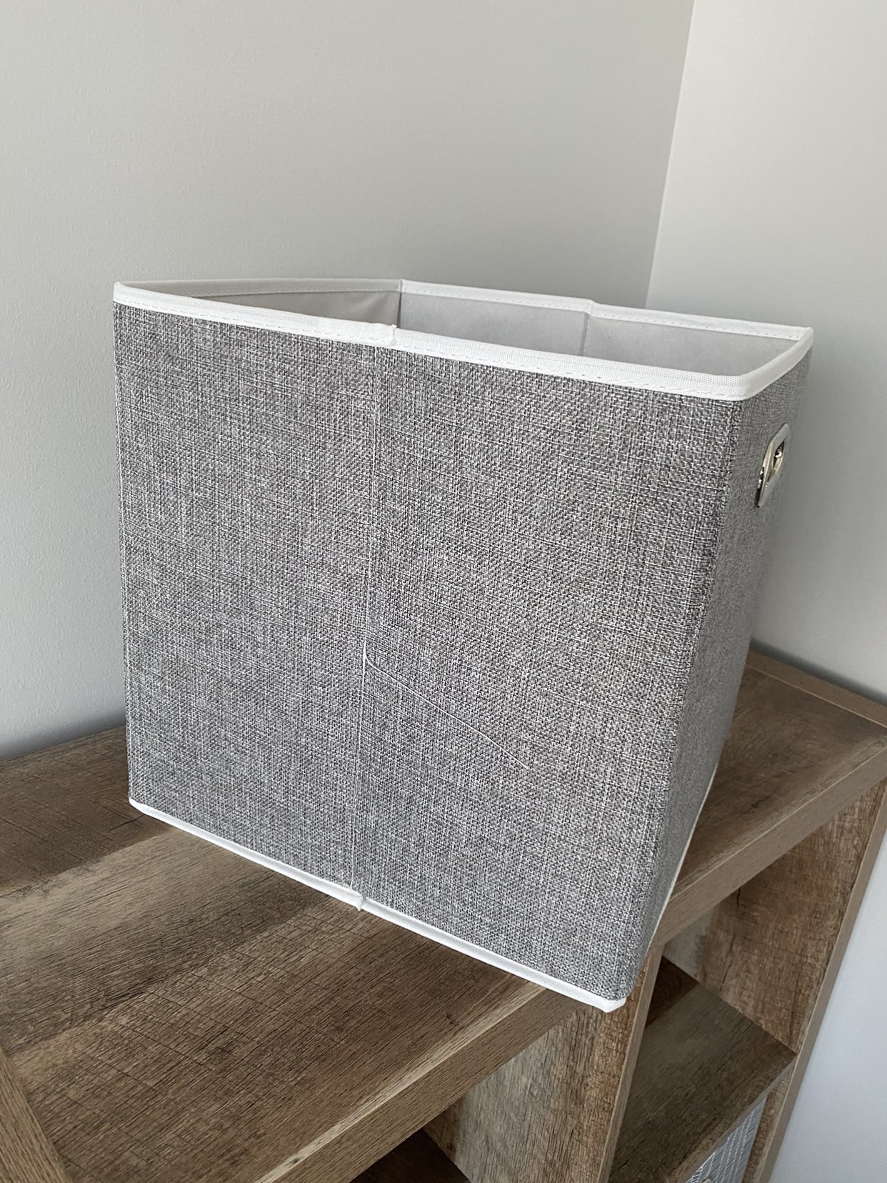 CANVAS Cube Fabric Drawer Basket, Grey - photo 2