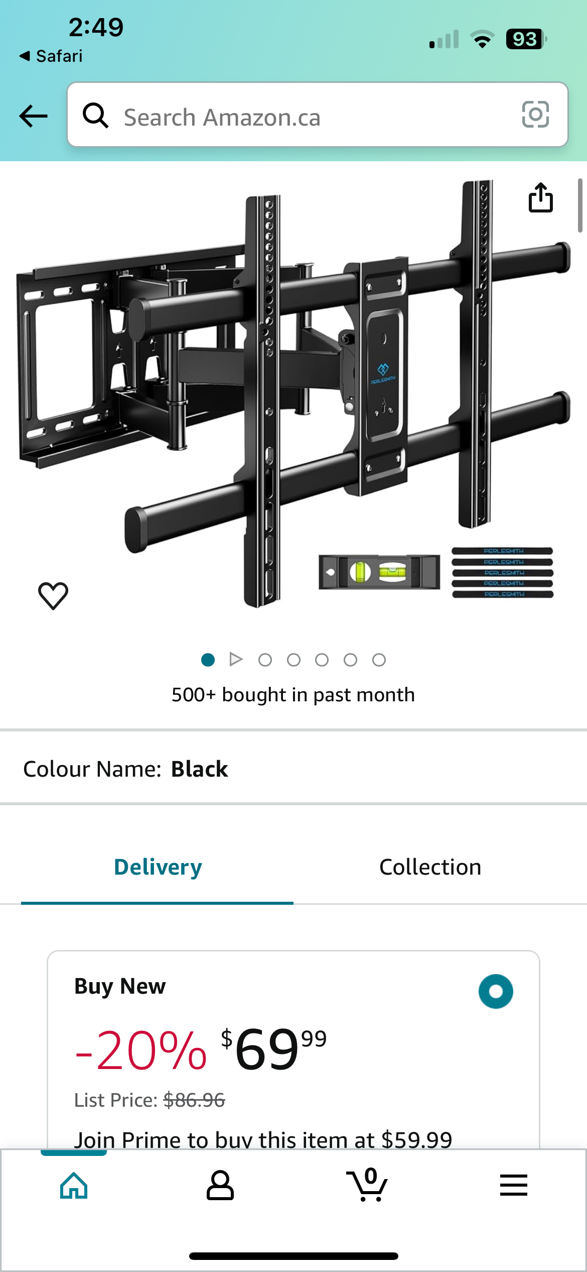 PERLESMITH Full Motion TV Wall Mount for 37-82 inch - photo 3