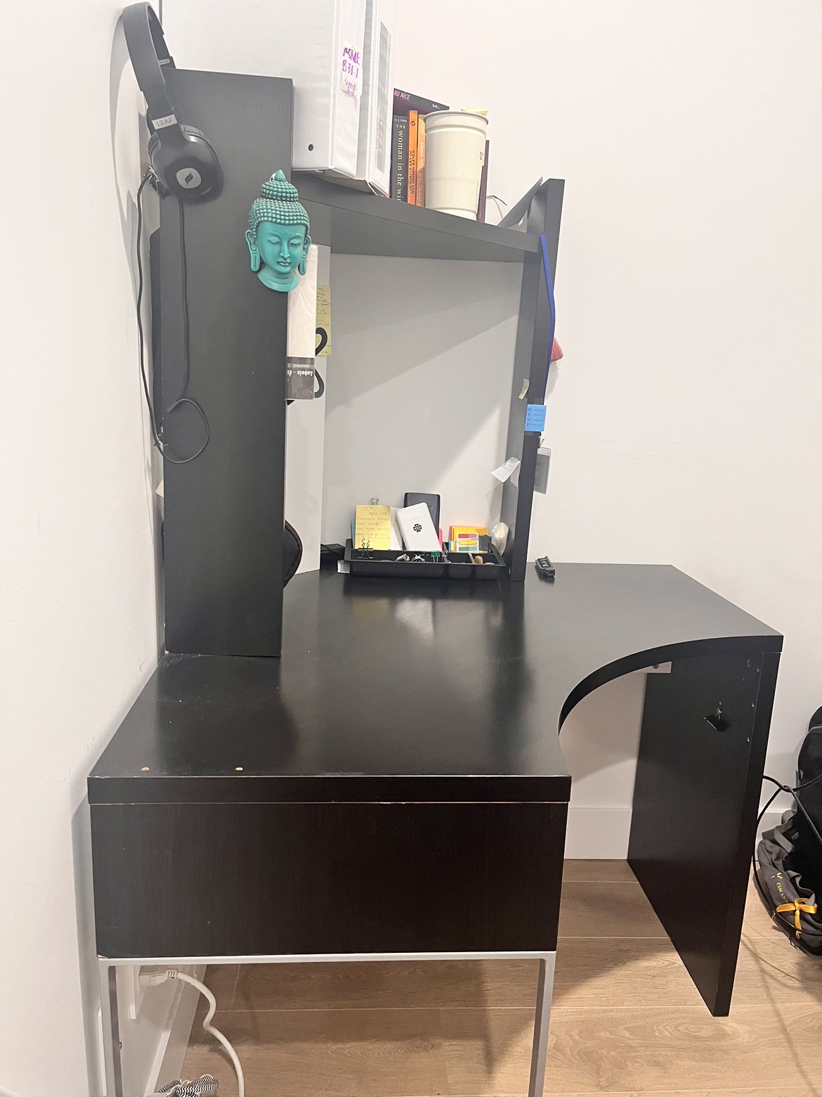 Sleek black 2-level Study Table - photo 5