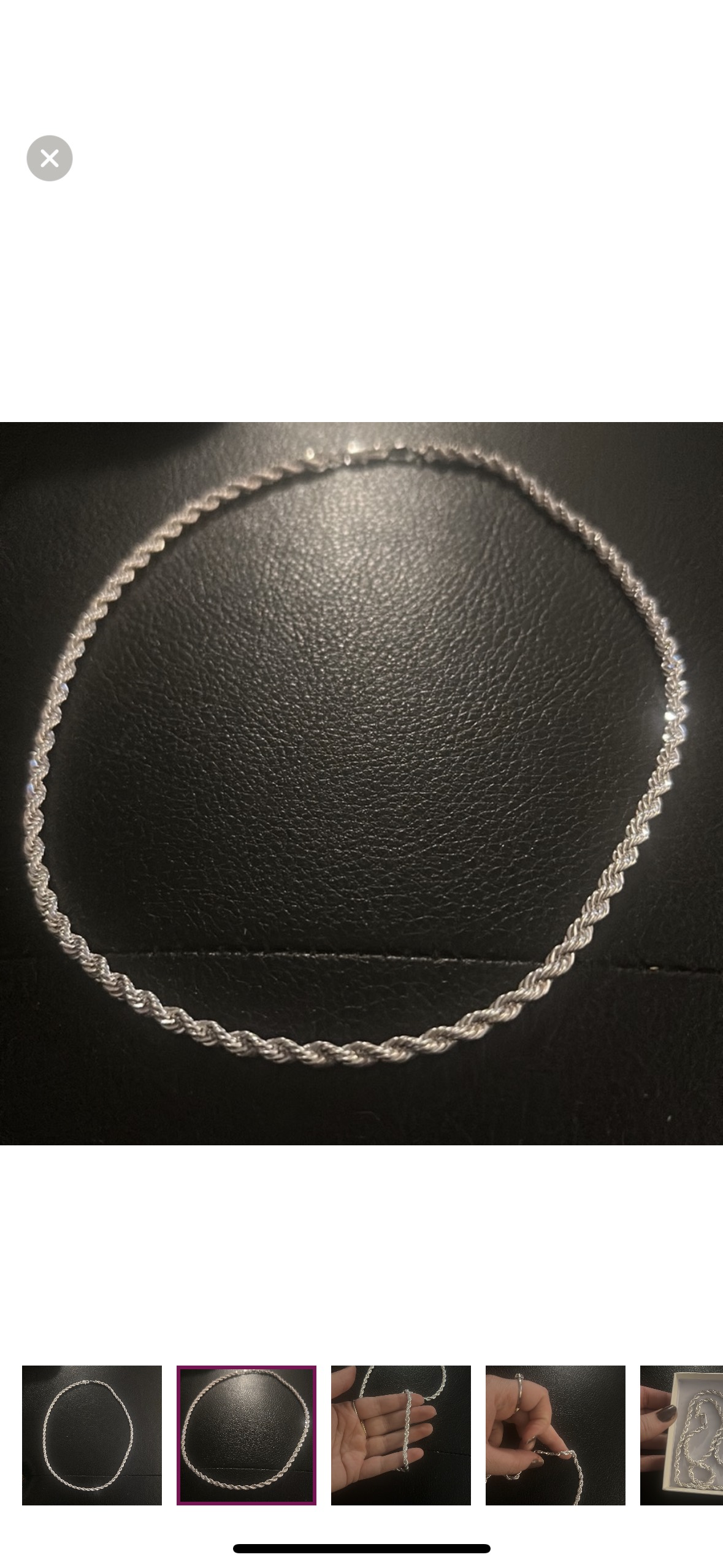 Silver Rope Necklace image indicator(2)