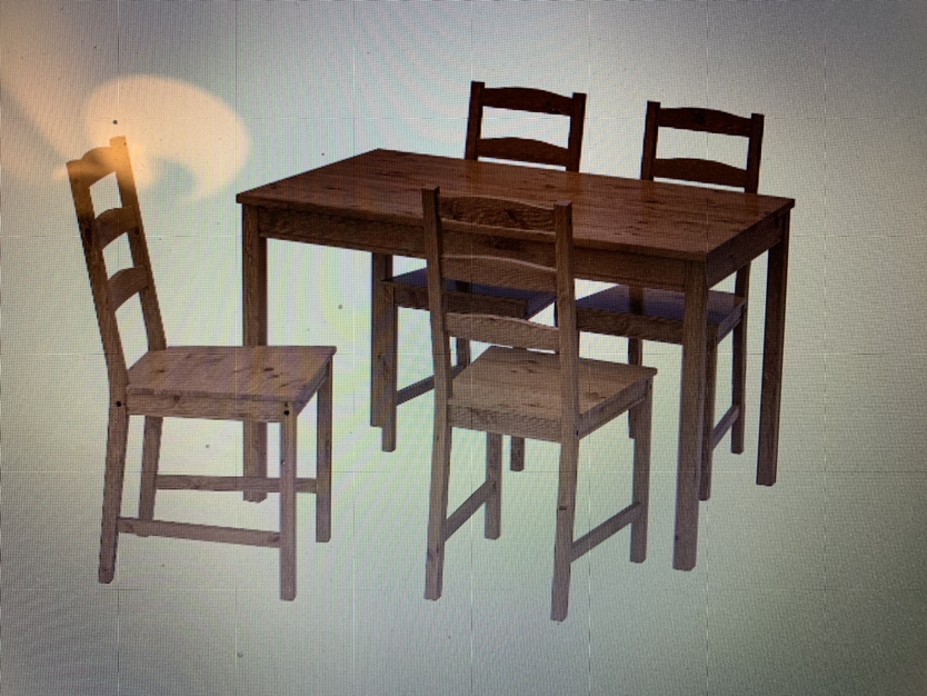 IKEA JOKKMOKK Table and 4 Chairs with chair pads - photo 5