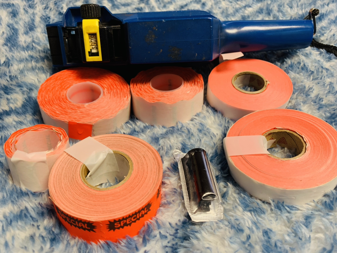 Pricing Gun “Contact” + sticker refills + 1 new ink cartridge image indicator(2)