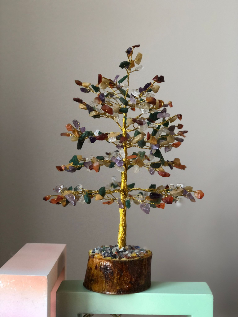Multicoloured Gemstone Christmas Tree (Bonsai)