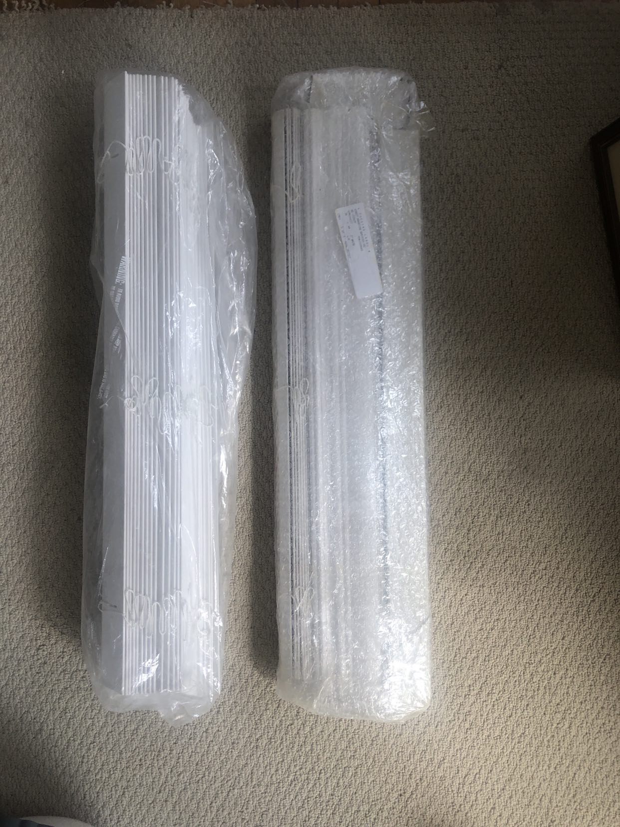 NEW - 2 Wooden blinds.  White 2”
