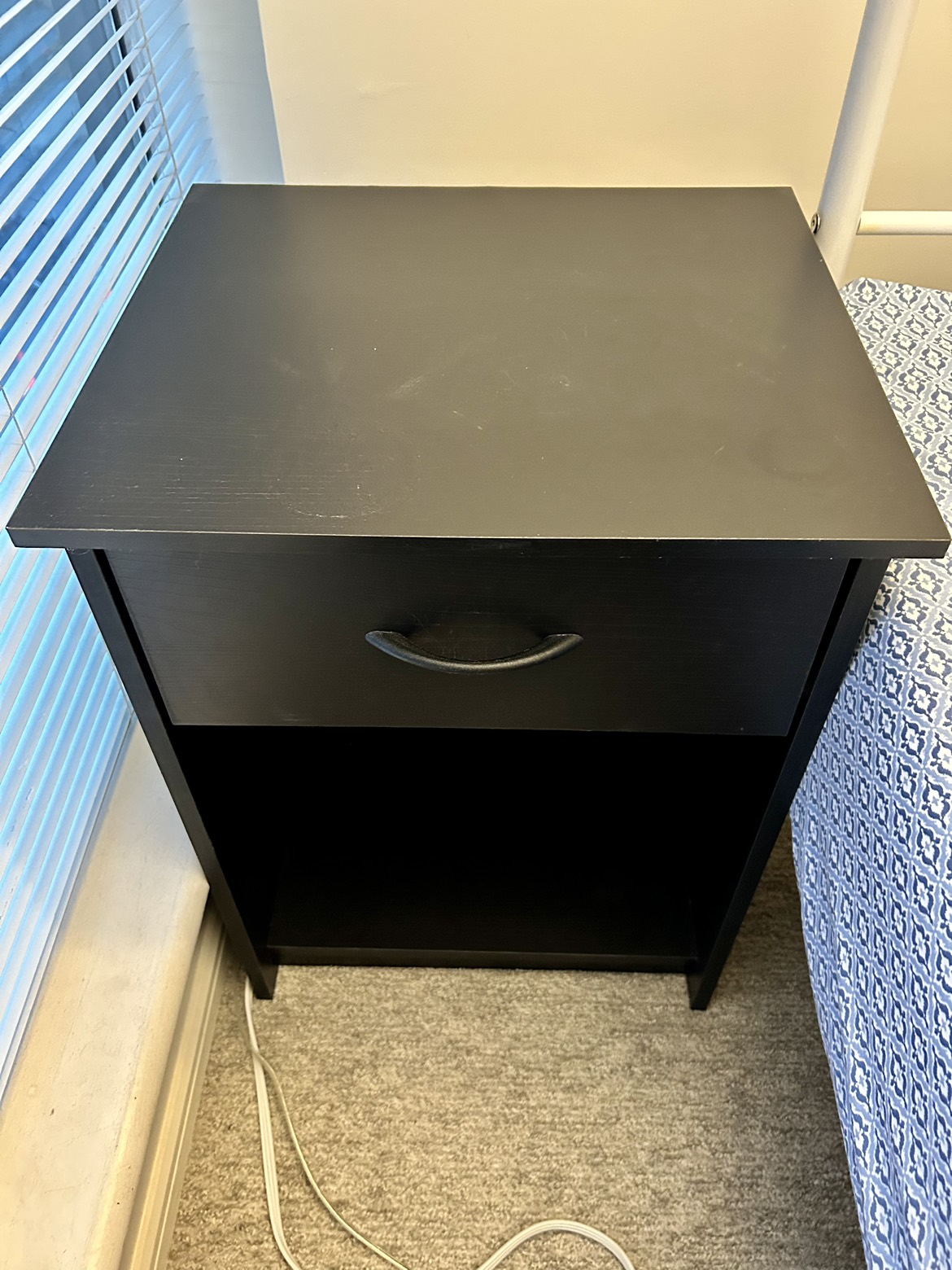 (Qty : 2) Nightstands set of 2, dark brown, with drawer - photo 2