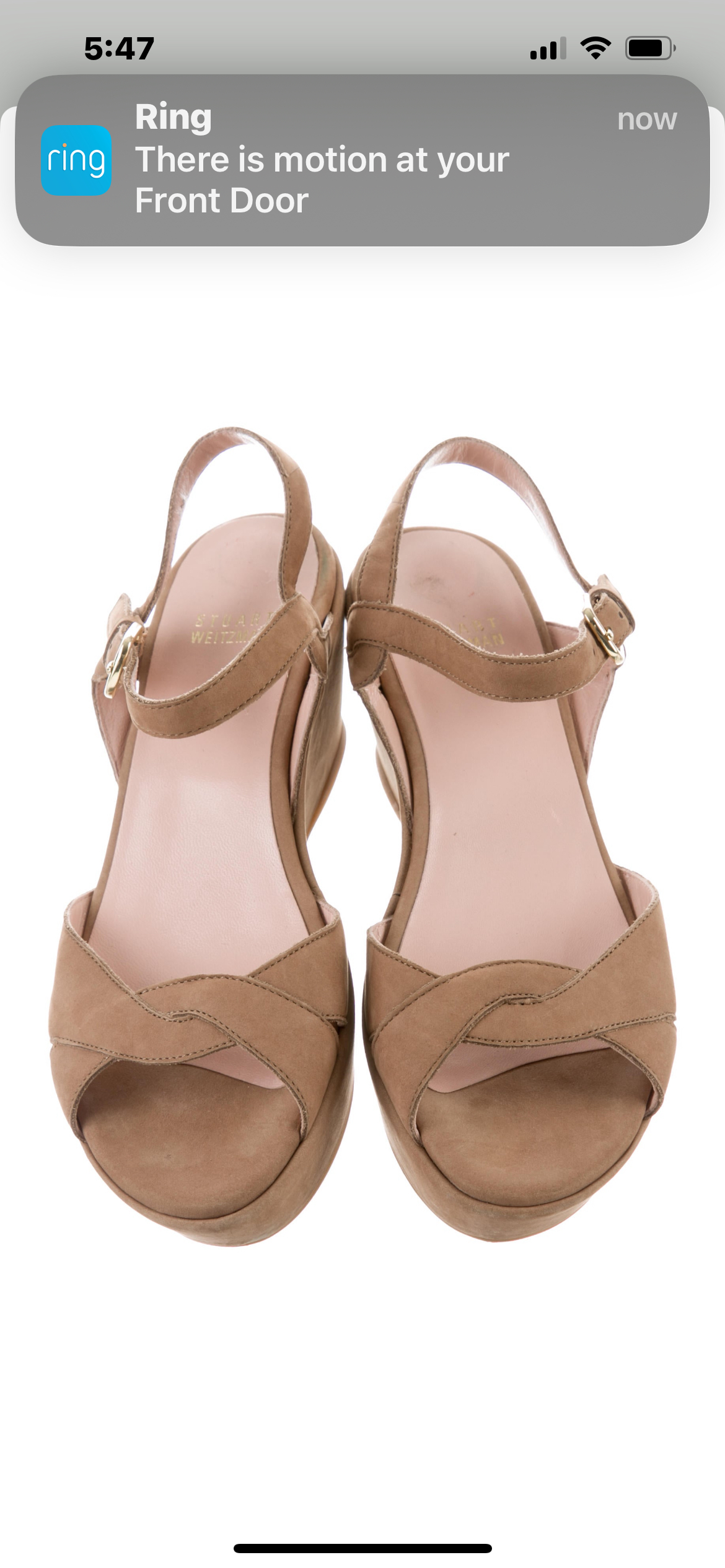 Stuart Weitzman suede wedge sandals image indicator(2)
