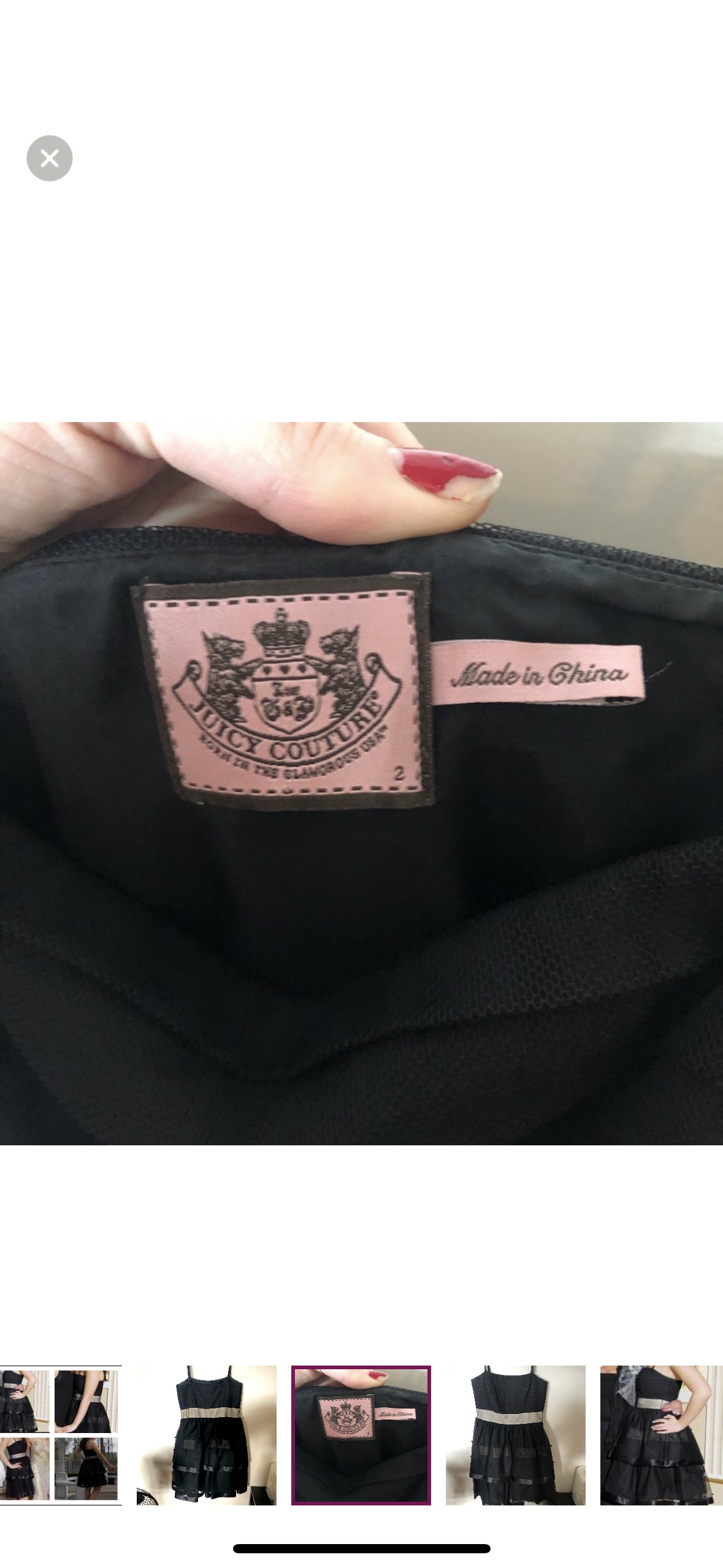 Cocktail Dress- Juicy Couture Size 2 image indicator(2)