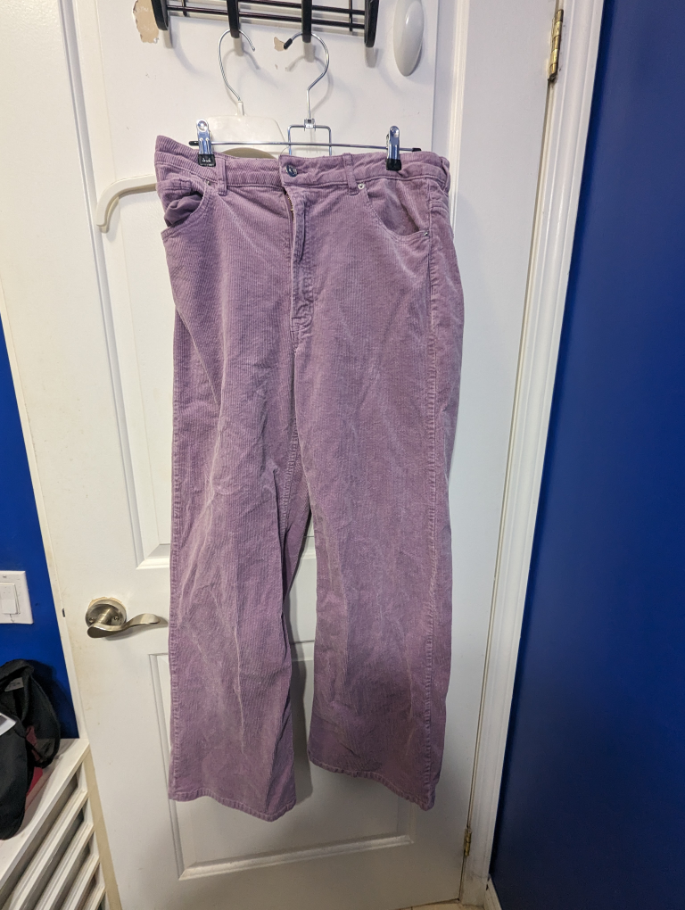lavender corduroy pants