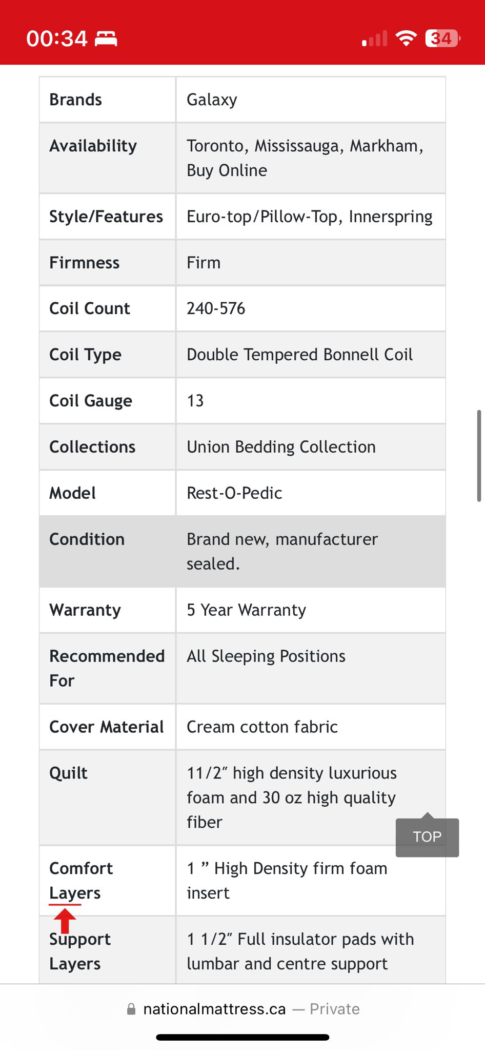 National mattress Full size mattress - photo 4