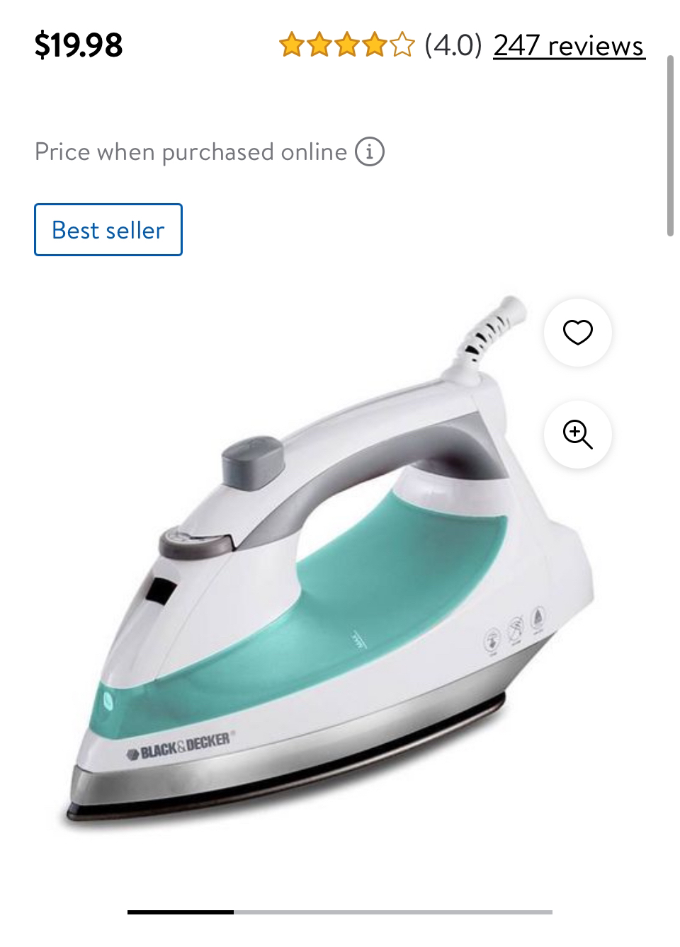 Black & Decker Iron - photo 2