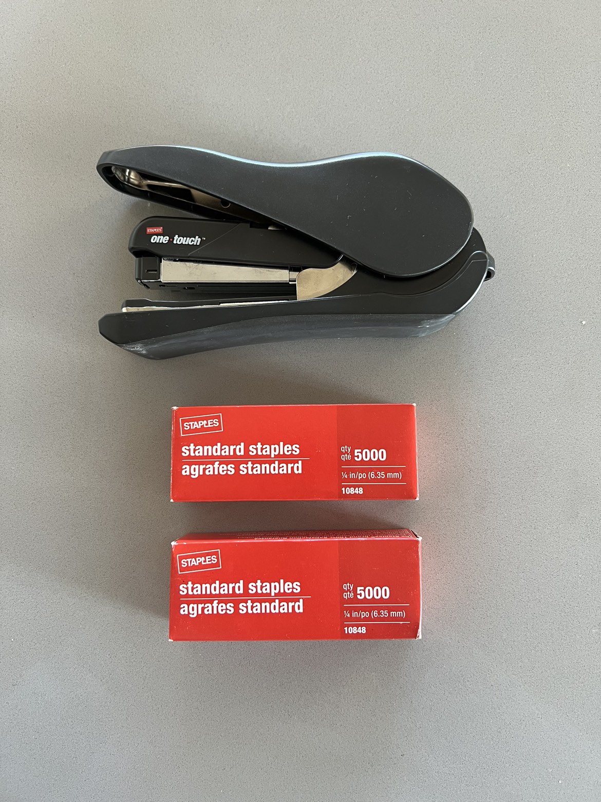 Stapler with staples