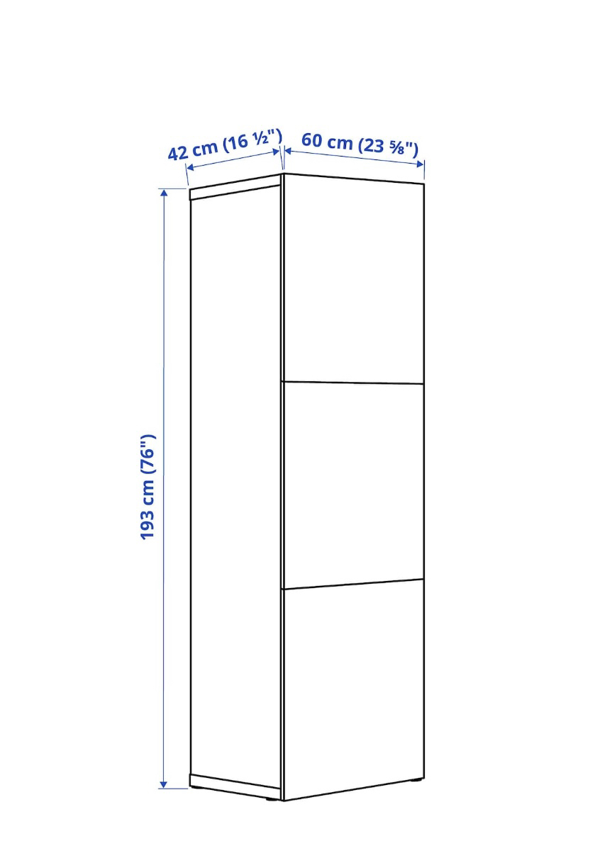 Besta IKEA Shelf Unit with Doors White 23 5/8x16 1/2x76 image indicator(3)