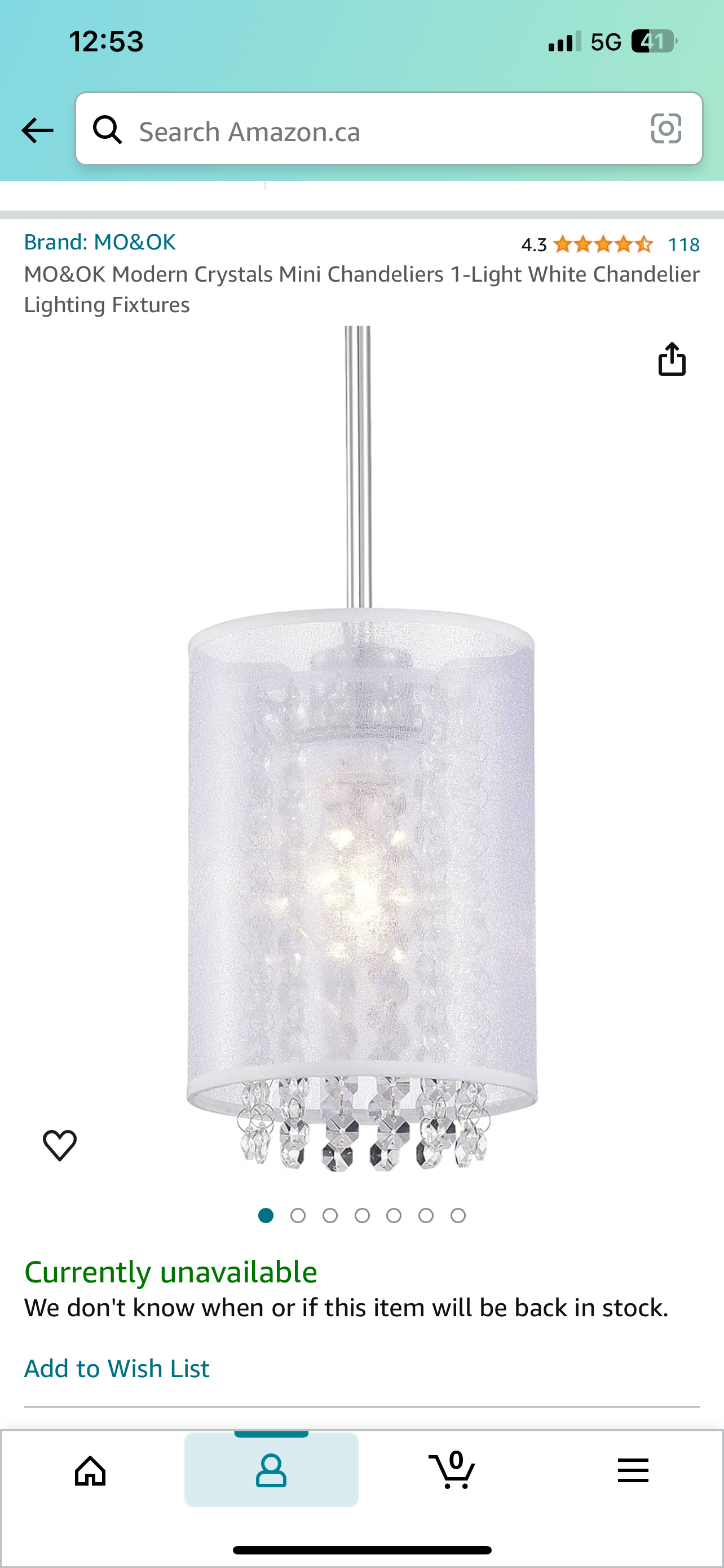 2 crystal mini chandeliers. box included very good condition thumbnail