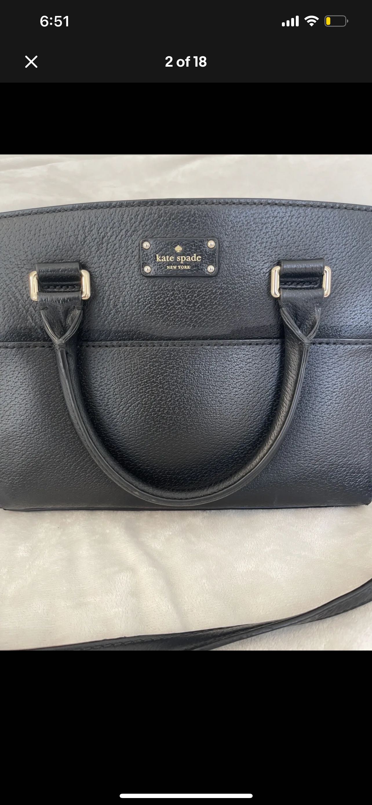 Kate Spade Black Medium Purse Pebbled Leather - photo 2
