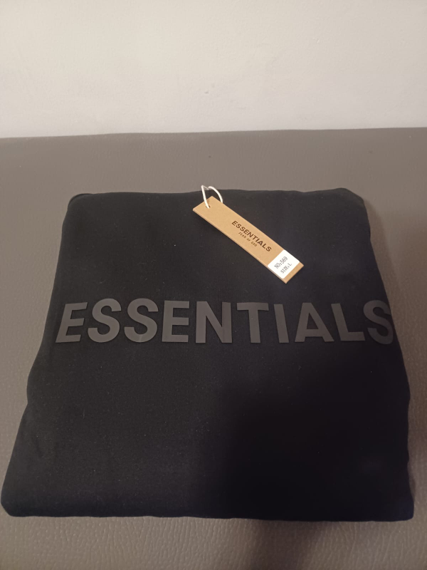 Black Essentials Hoodie Size Large