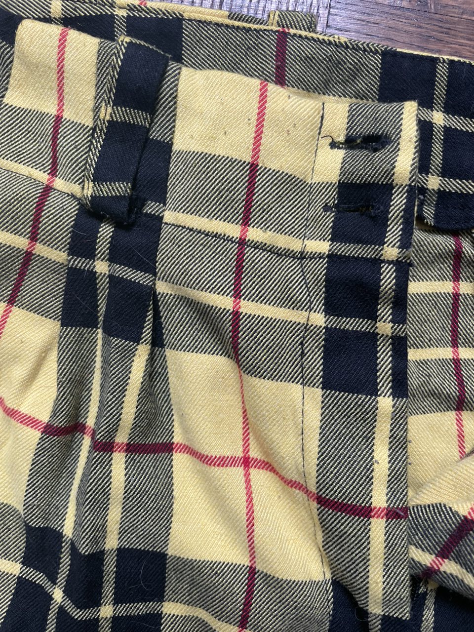 Yellow plaid dress pants - photo 3