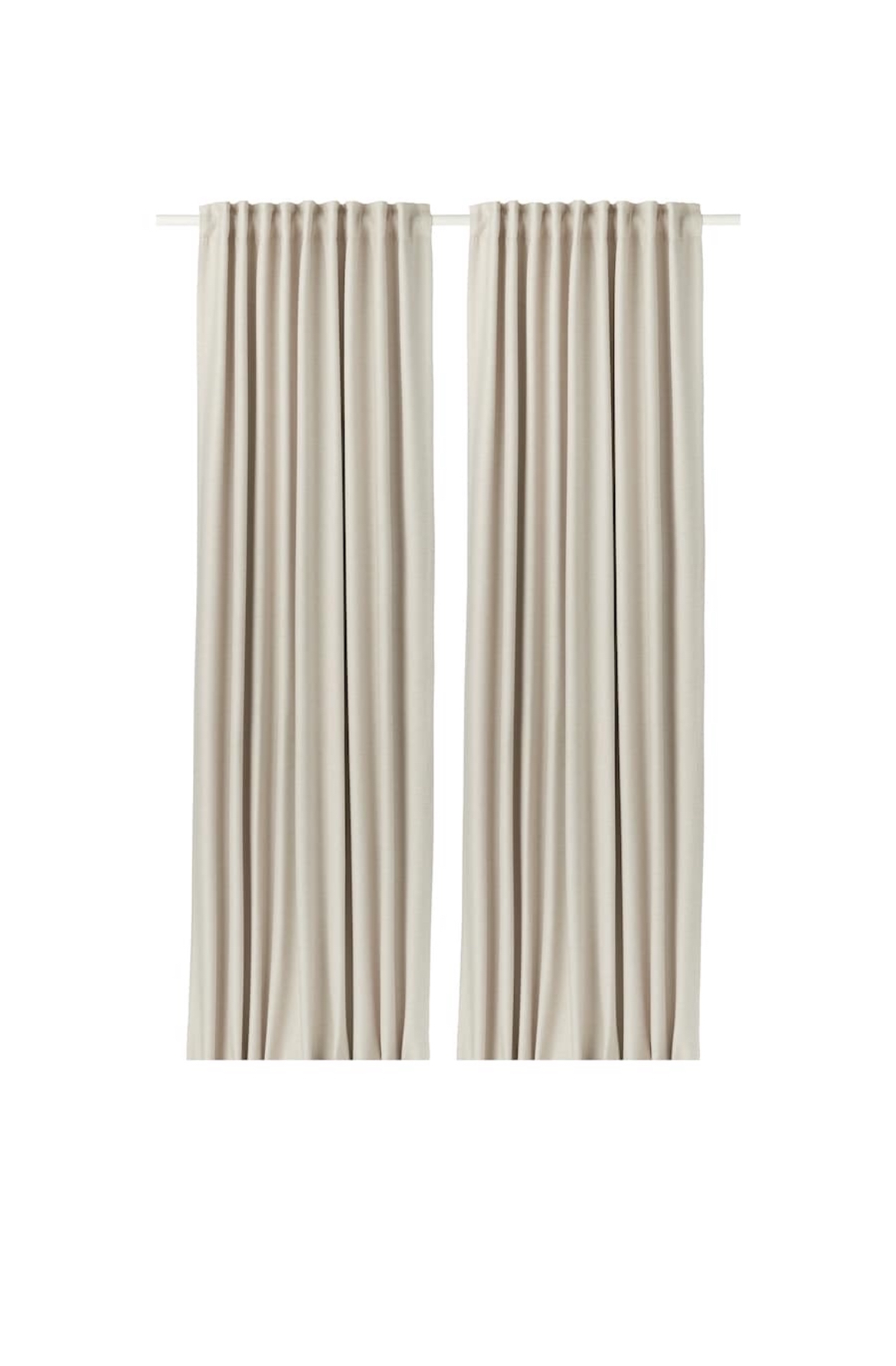 2 x Pairs of beige room darkening curtains thumbnail