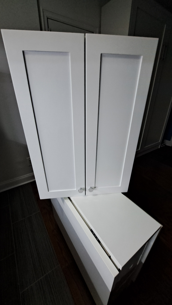 White Wood Wall Storage Cabinet - photo 4