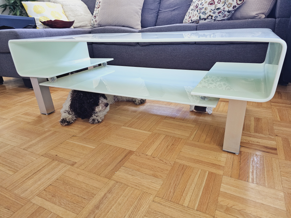 White Glass Coffee Table
