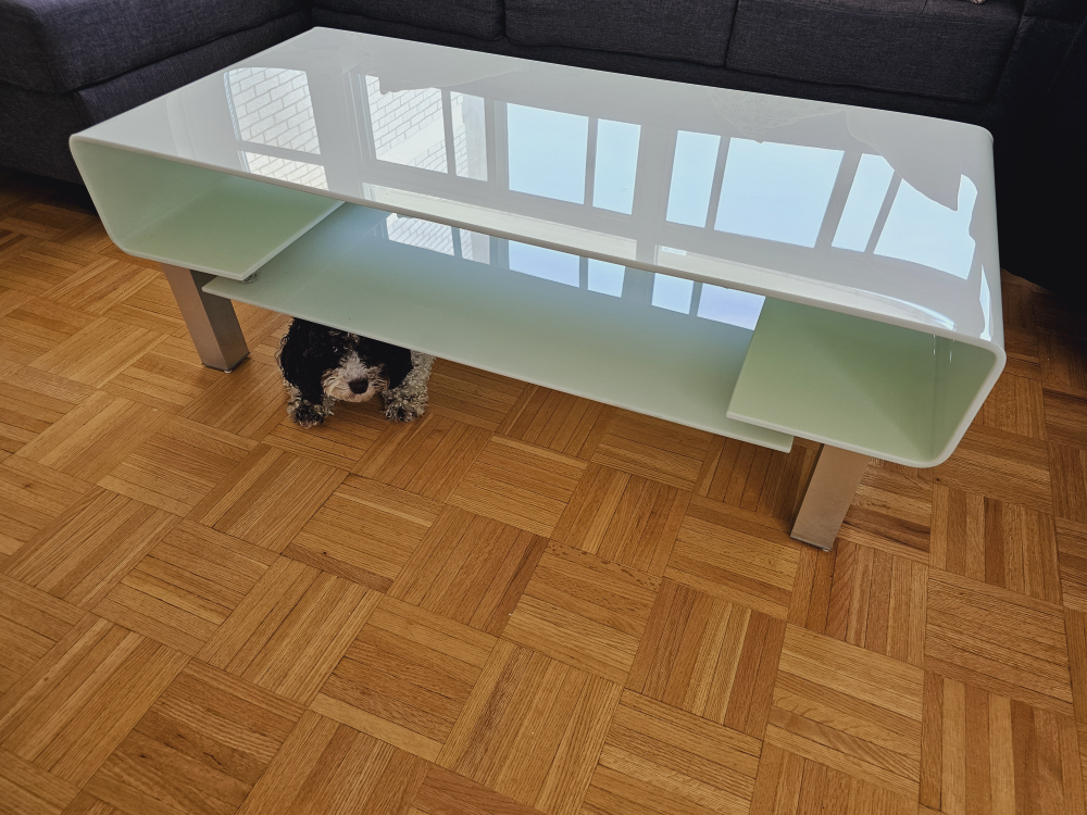 White Glass Coffee Table - photo 2
