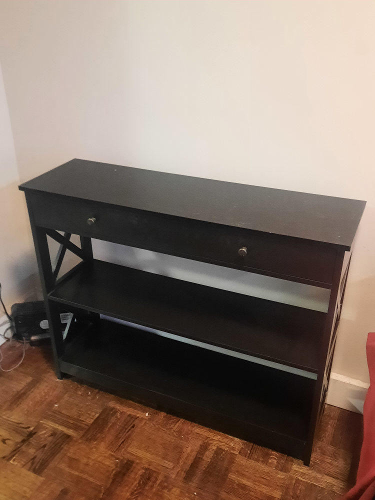 3-tier Table with drawer and storage shelves - photo 2