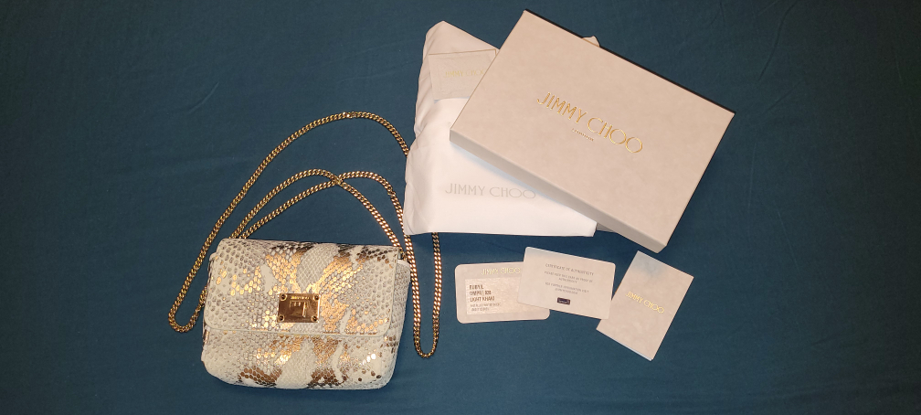 👝 Authentic Jimmy Choo clutch with chain thumbnail
