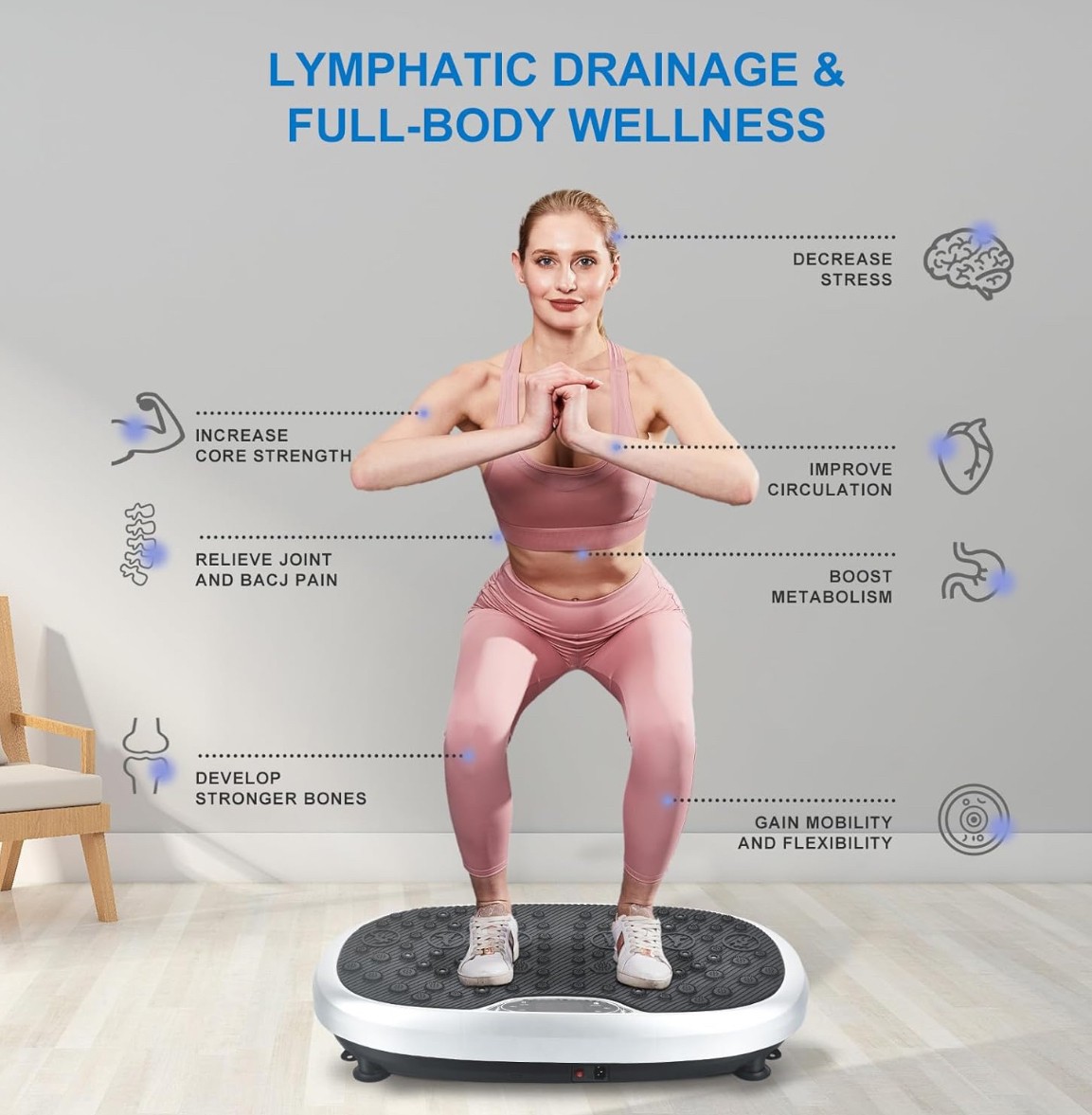 Vibration Fitness Platform w/Loop Bands thumbnail