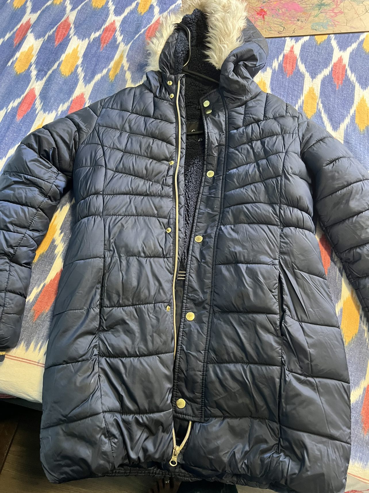 George girls dark blue winter jacket and snow pants thumbnail