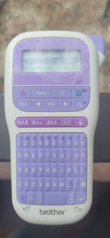 Brother electronic labeling system.