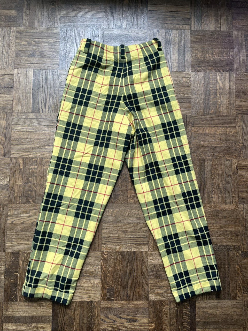 Yellow plaid dress pants - photo 4