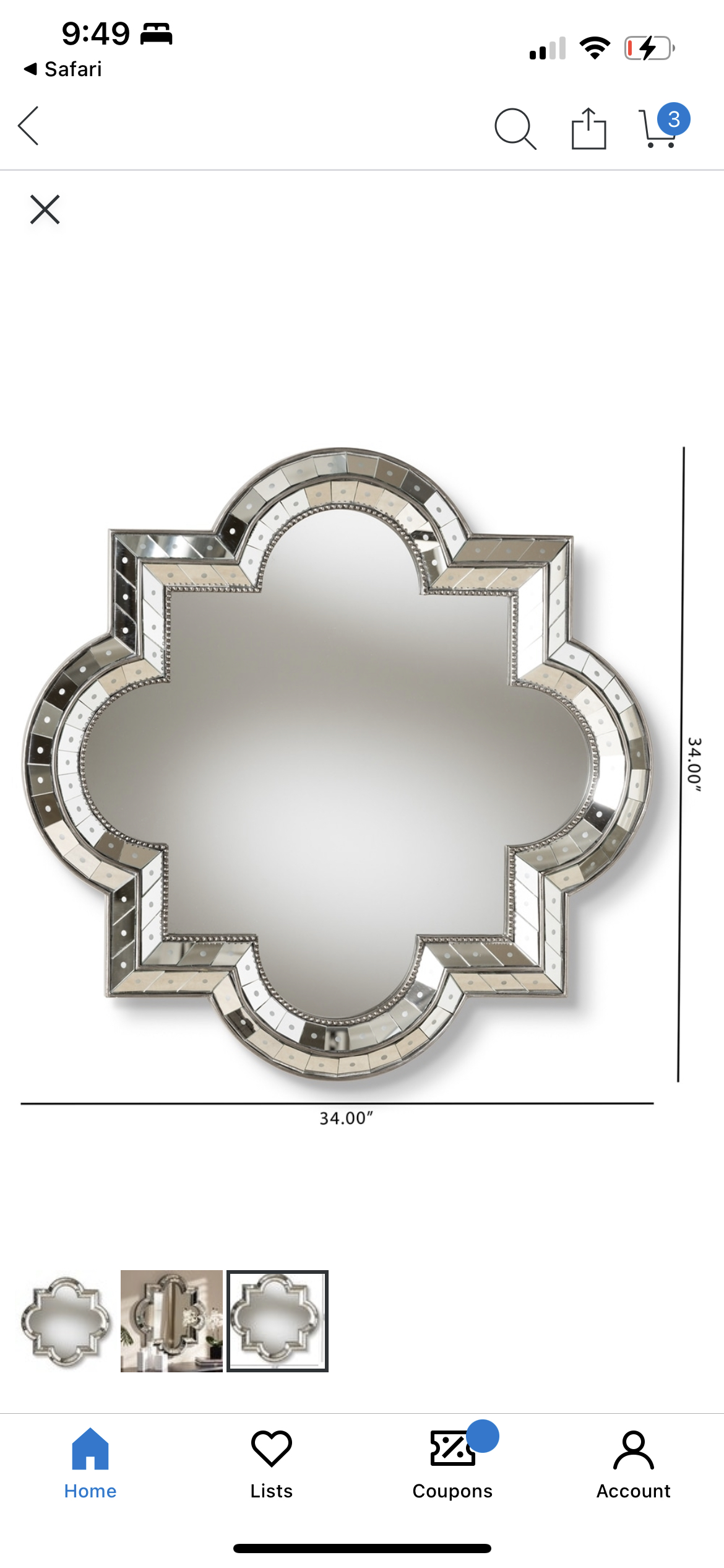 Brand New Baxton Studio Catia Quatrefoil Wall Accent Mirror - photo 2