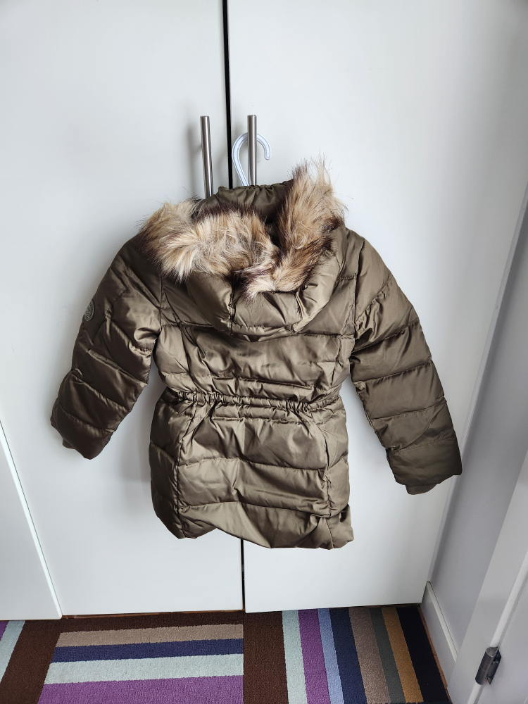 Brand New Gap Elongated Down Puffer Jacket- Olive (Size M: 7/8) image indicator(3)