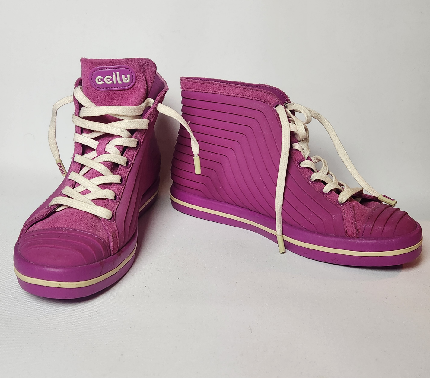 Ccilu Woman's Purple Hi Top Sneakers - photo 2