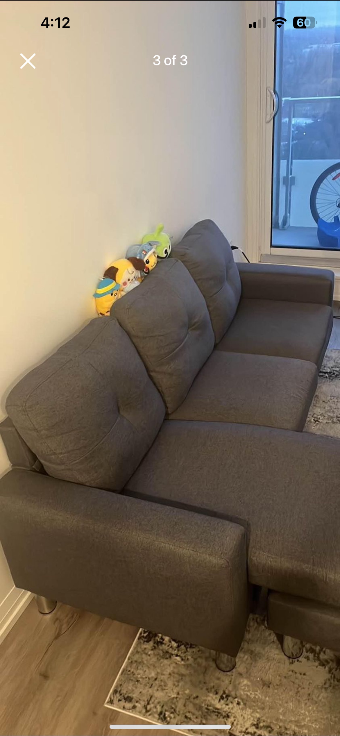 Grey sectional sofa for condo living - photo 2