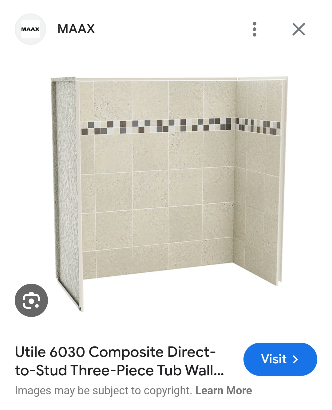 Utile - Maax shower walls (4 walls)