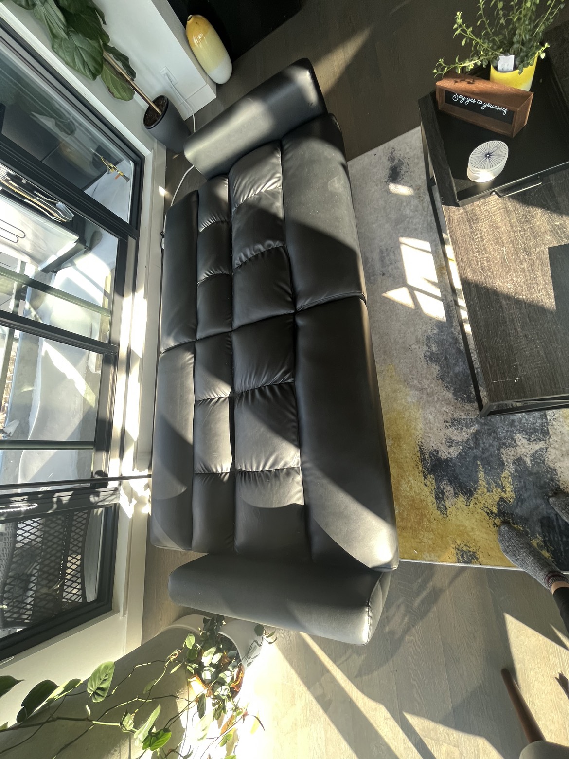 Leather sofa couch - photo 3